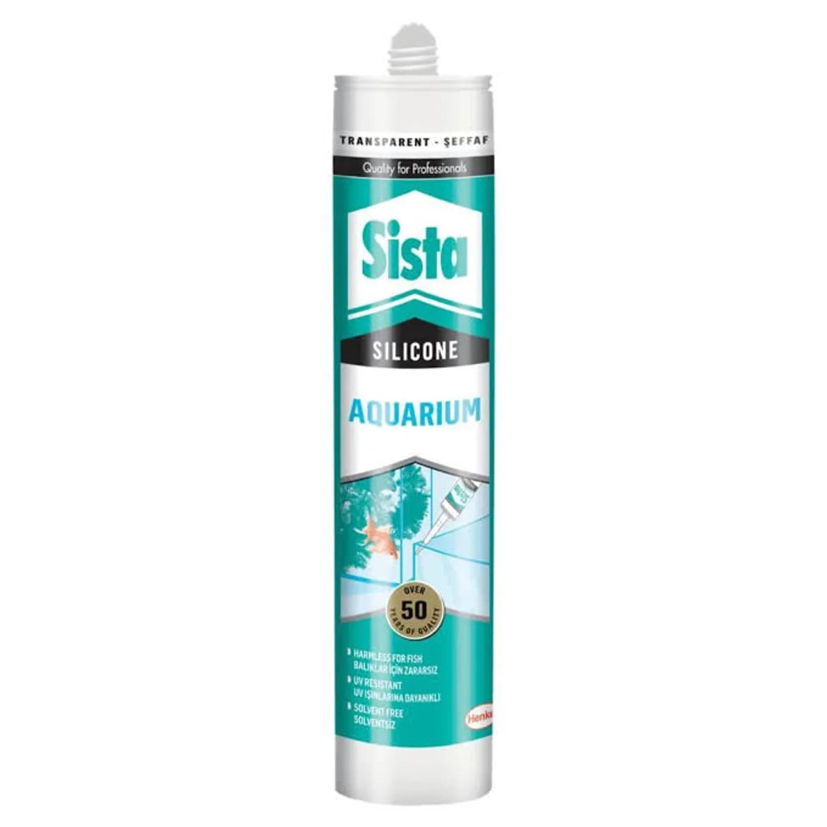 Henkel Sista Akvaryum Silikonu 310 ml Şeffaf UV Dayanıklı